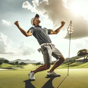 Golfer-Celebrating-Par-Improvement